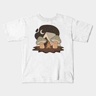 I Love Camping Mushroom Camping Cute Mushroom Cottagecore Kids T-Shirt